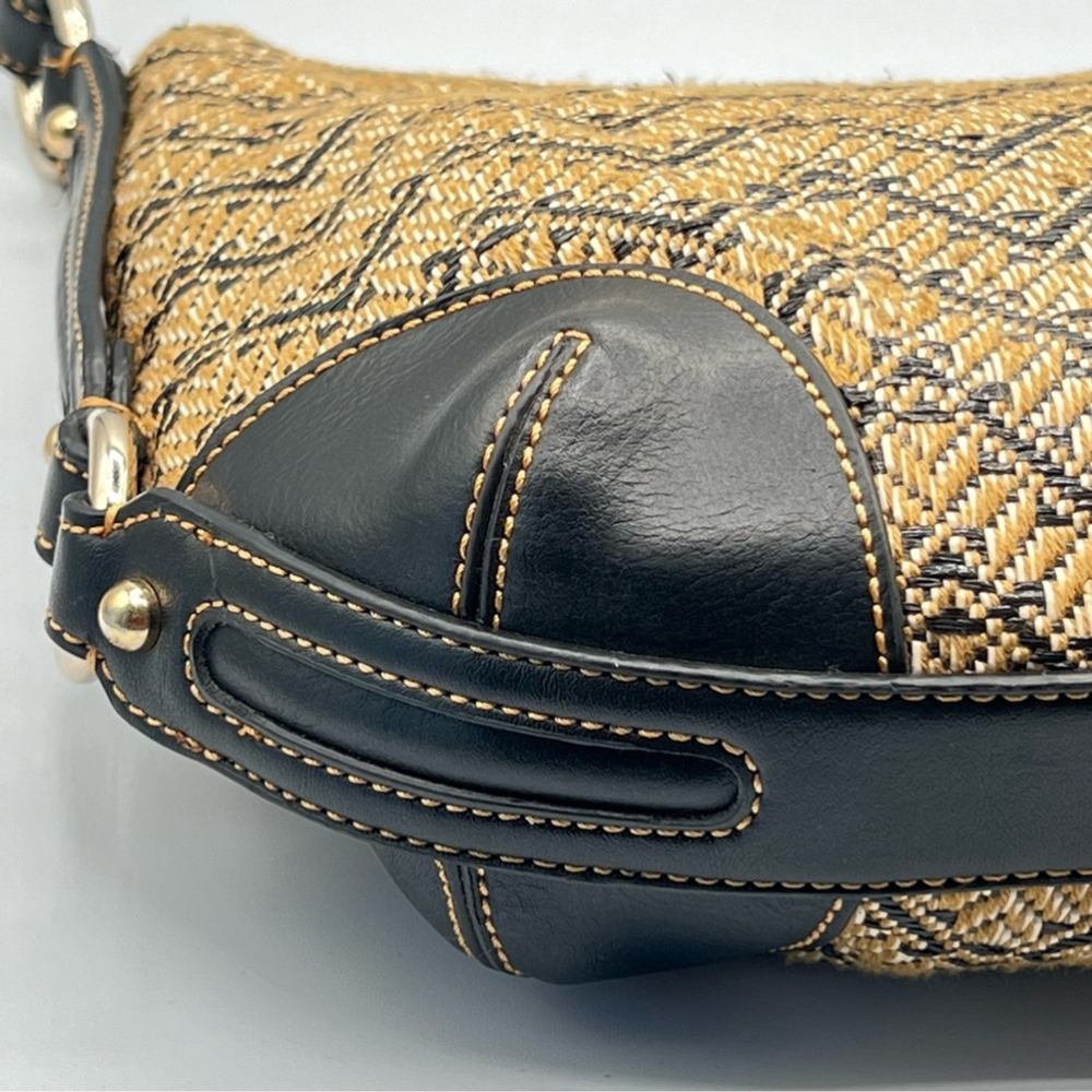 Etienne Aignee Canvas Leather Shoulder Bag Satchel Purse - Picture 7 of 14